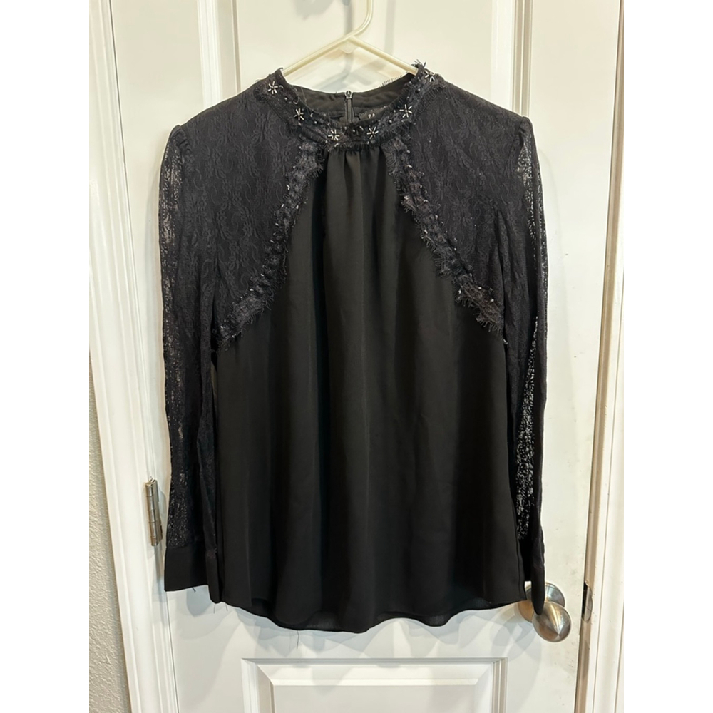 Panitti Black Lace Blouse XL